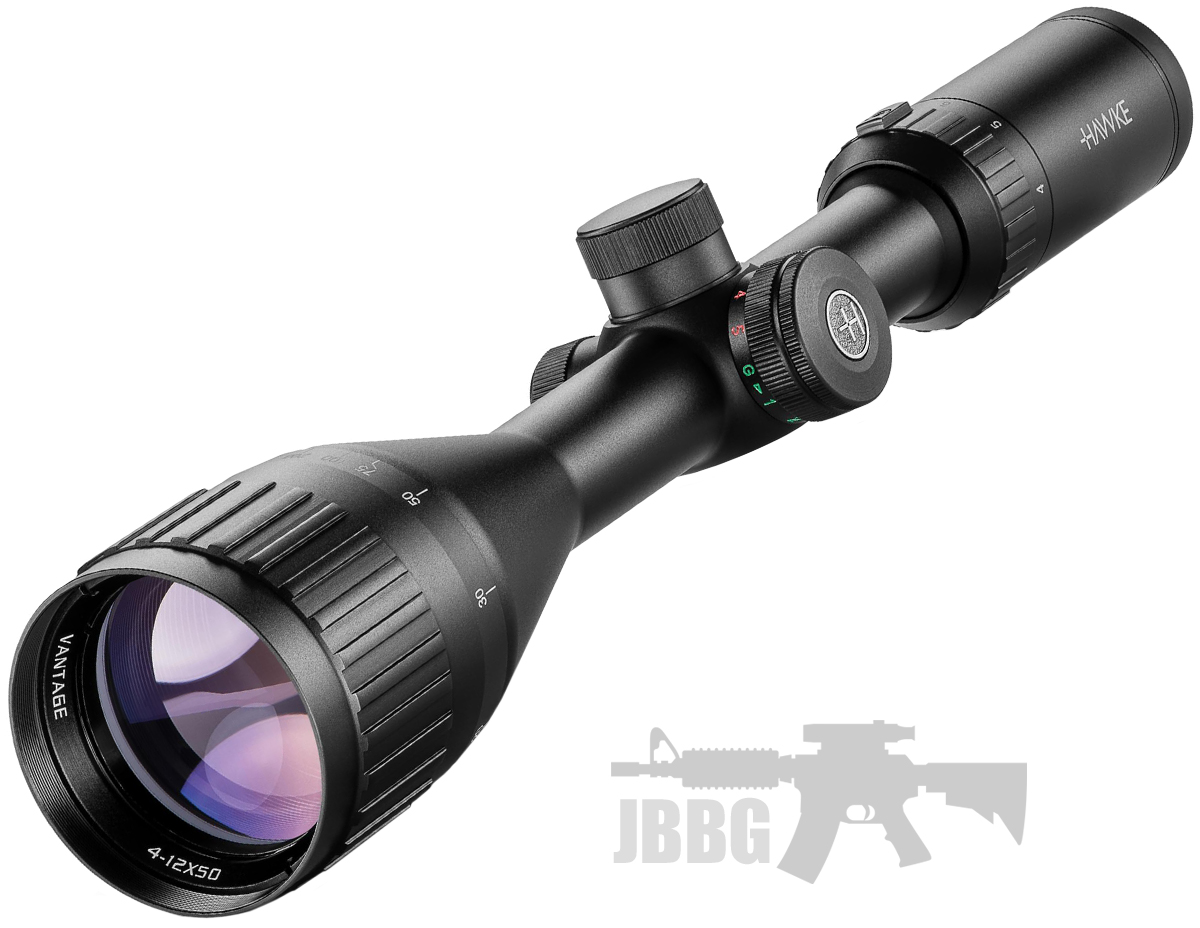 Lunette De Visée Hawke Vantage 4-12x50 IR - Réticule Mil Dot Lumineux Rouge/vert - Étanche