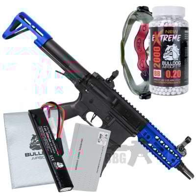 Bundle Offer AR4 SBR AEG Carbine Classic Army ENF009P Airsoft Gun Set Blue 12222