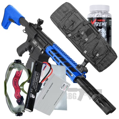 Bundle Offer Nemesis DT4 Double Barrel M4 AEG Classic Army CA118M Set Blue 000