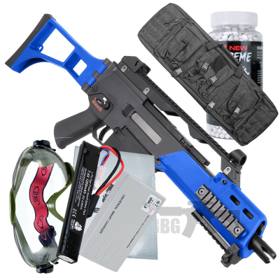 Bundle Offer WE 999 C AEG Gen 2 Airsoft Gun Set Blue 5555