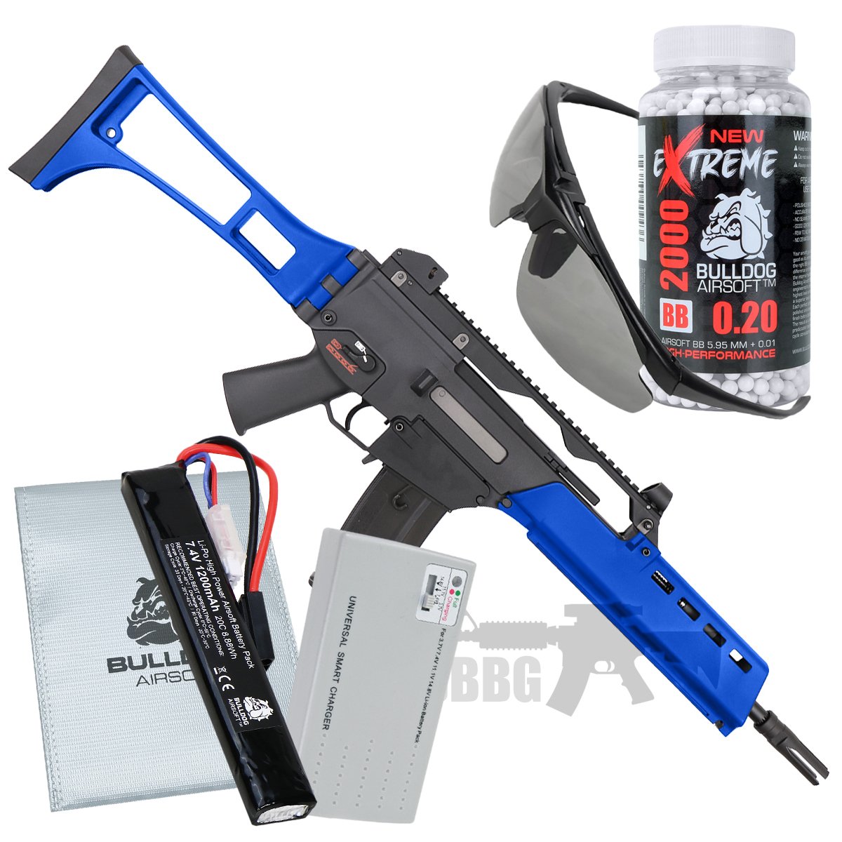 Bundle Offer WE 999 K AEG Gen 2 Airsoft Gun Set Blue 111