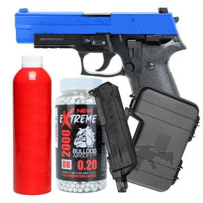 HG175 P226 Gas Airsoft Full Metal Pistol Bundle Set Offer ff6