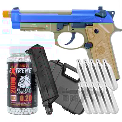 Beretta M9A3 CO2 Airsoft Blowback Pistol Full Auto Bundle Offer 111000