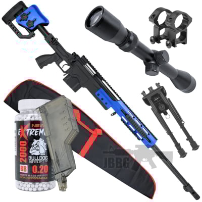 MB4411A Bundle Offer Airsoft Sniper Rifle Blue aaa
