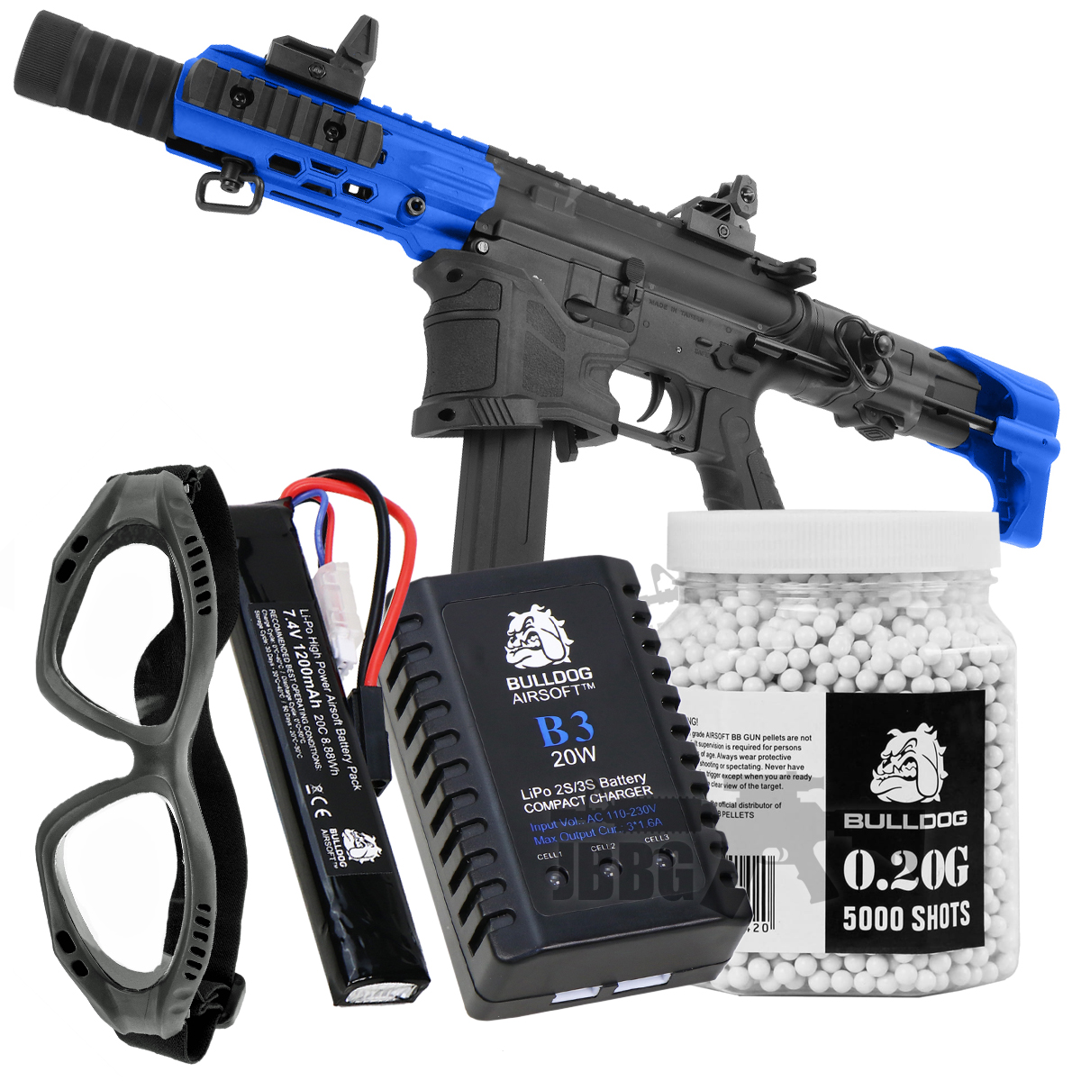 Bundle Offer Bulldog Falcon Z QD AEG Airsoft Gun Pro Set Just BB Guns