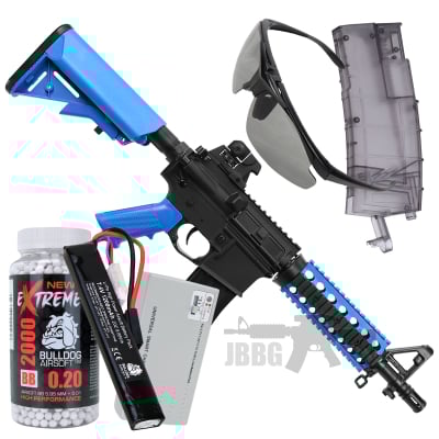 Bundle Offer Bulldog M4PI RIS CQB Airsoft Gun Set c55