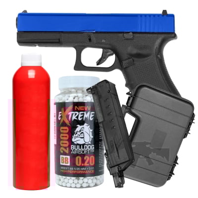 Raven EU17 Gas Airsoft Pistol Bundle Set Offer Blue g6