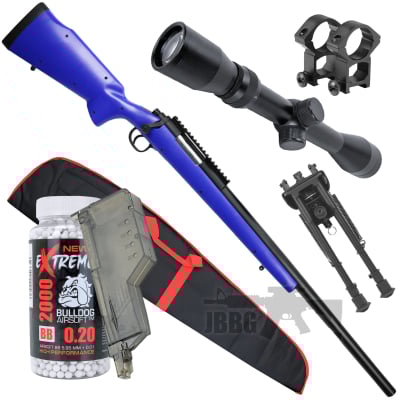 Bundle Offer Airsoft Sniper Rifle M61 Blue 55