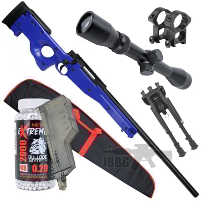 Bundle Offer Airsoft Sniper Rifle M57A Blue Pro 1
