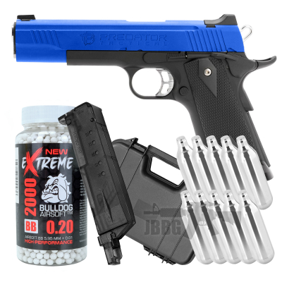 King Arms Predator Tactical Iron Shrike Co2 Airsoft Pistol Bundle Offer Set rrr