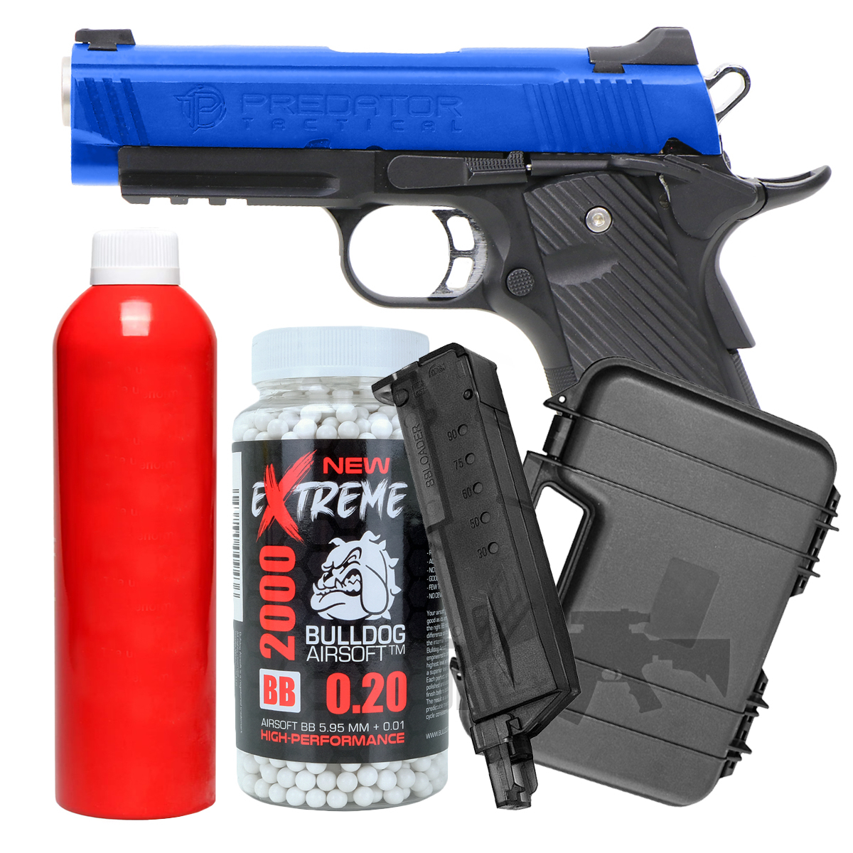 King Arms Predator Tactical Shrike 1911 Compact Airsoft Pistol Bundle Offer 01