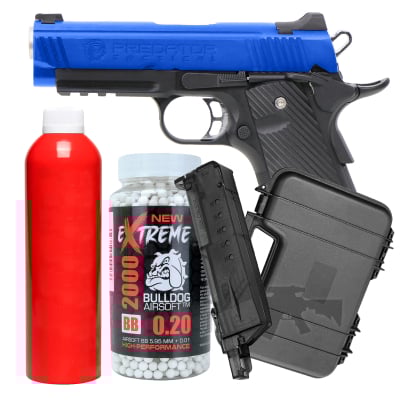 King Arms Predator Tactical Shrike 1911 Compact Airsoft Pistol Bundle Offer 01