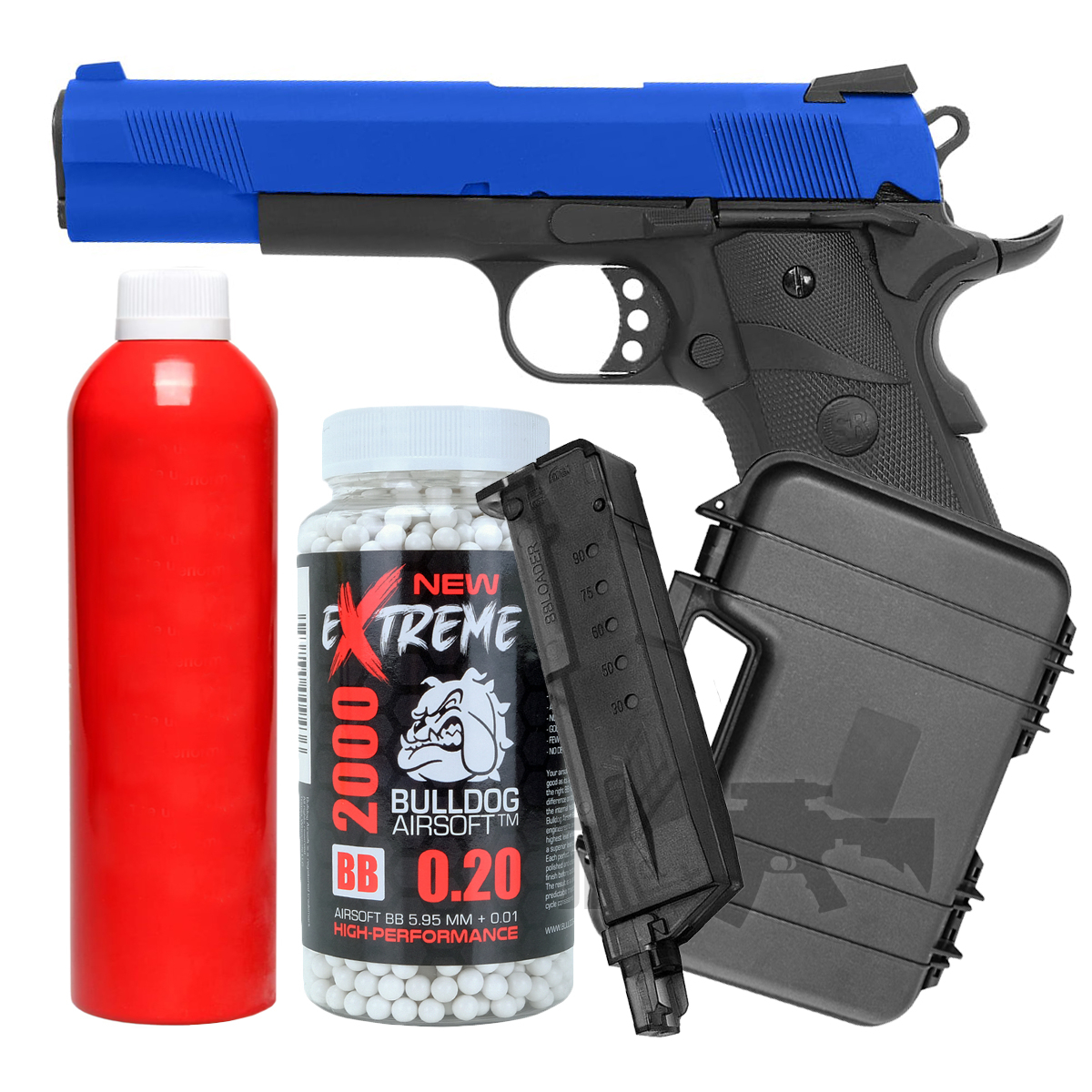 SR1911 MEU Gas Full Action Blowback Airsoft Pistol Bundle Offer 1