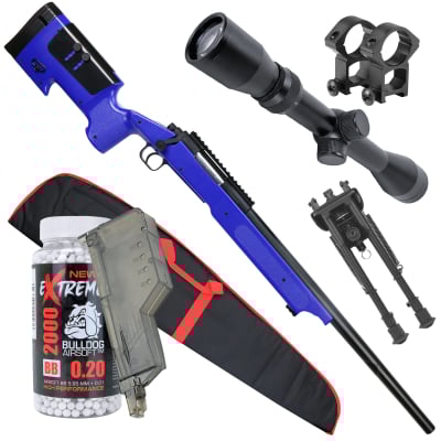 Bundle Offer Airsoft Sniper Rifle M62 Blue 333