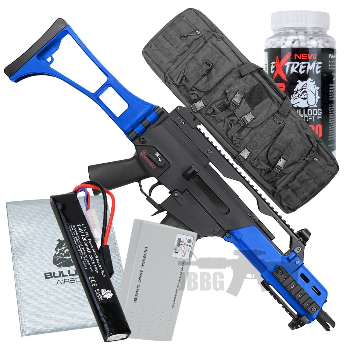 Bundle Offer SRC GEN3 G36 Airsoft Gun Set Blue y778