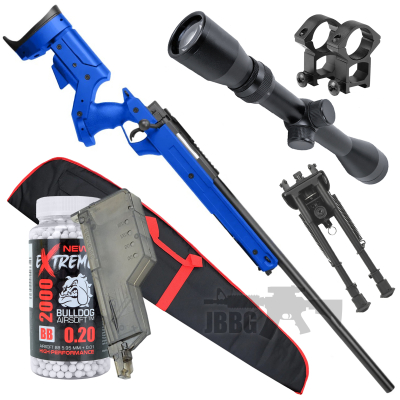 MB04A Bundle Offer Airsoft Sniper Rifle Blue ttt