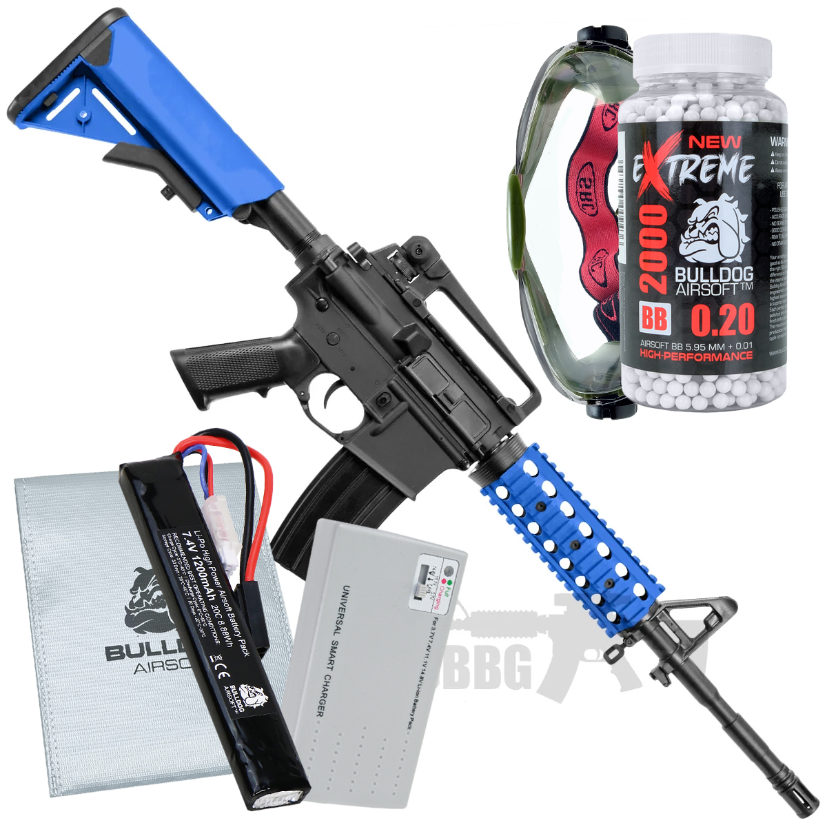 Bundle Offer Bulldog Proline RIS Airsoft Gun Set 777