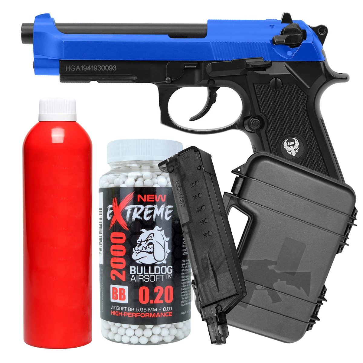 Bundle Offer HGA194B Full Auto Gas Airsoft Pistol gg