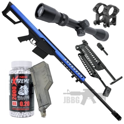 G31 Bundle Offer Airsoft Sniper Rifle Set Blue Special Offer blue 1000