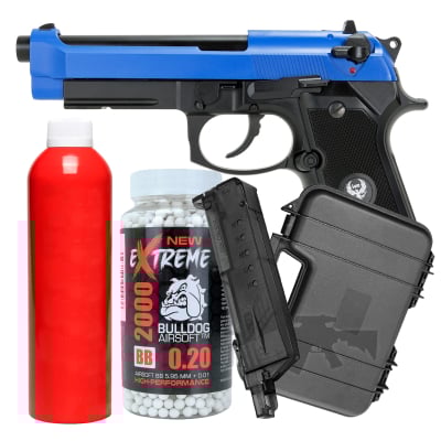 HG194 Semi Auto M92 Gas Airsoft Pistol Bundle Set Offer f6