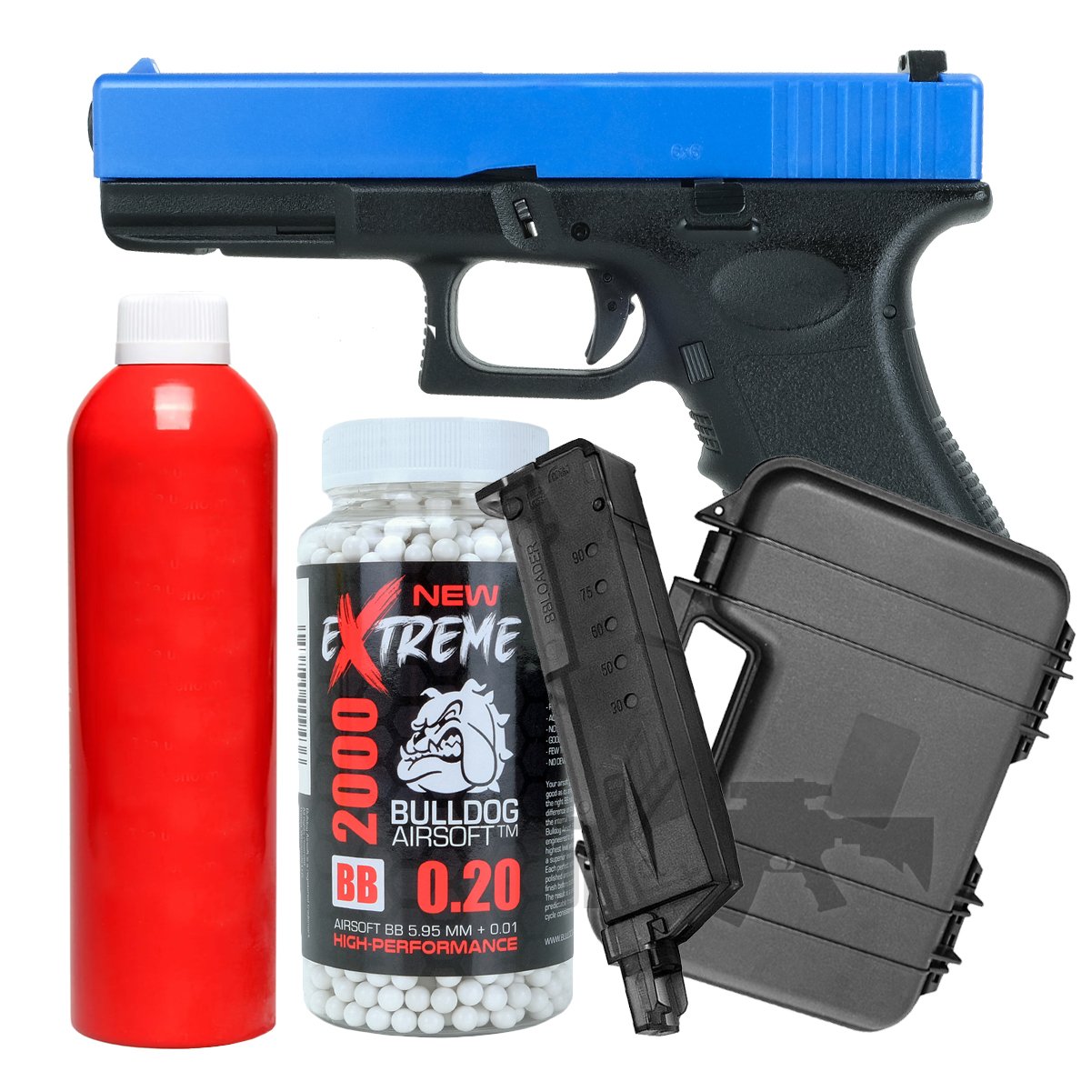 Bundle Offer HG185 Gas Pistol Blue rr7