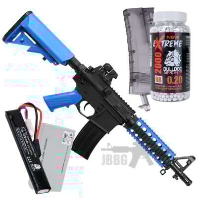 Bundle Offer Bulldog M4PI RIS CQB Airsoft Gun Starter Set 22