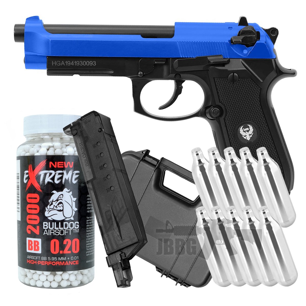 Bundle Offer HGA194B Full Auto Co2 Airsoft Pistol f1