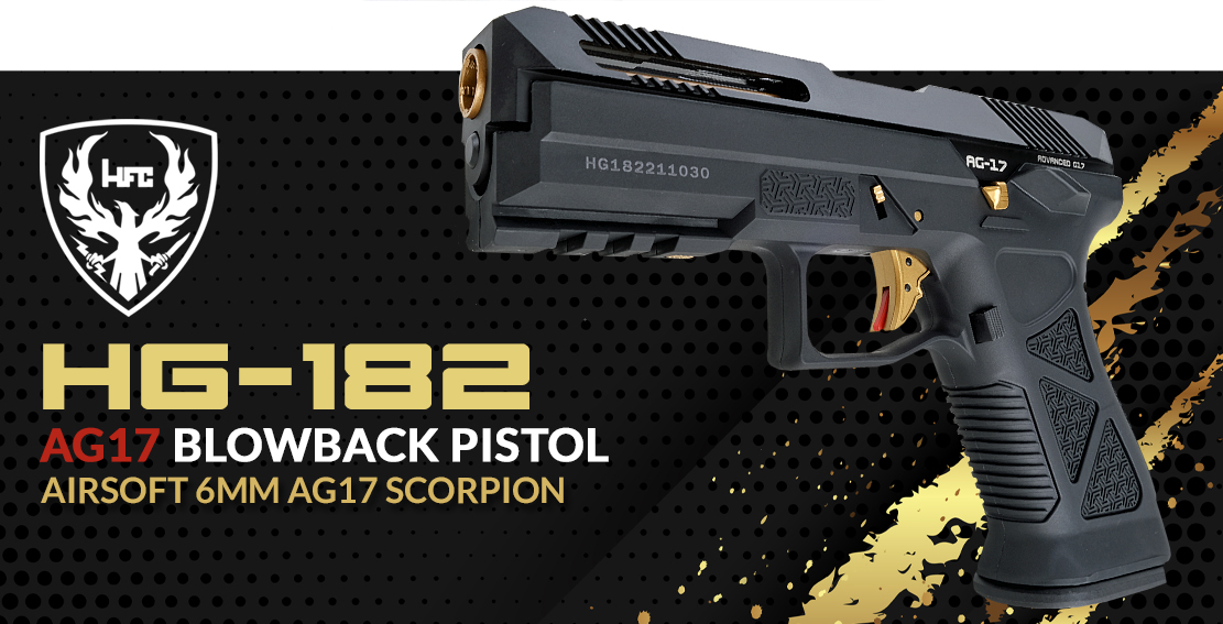 HG182 AG17 SCORPION GAS AIRSOFT PISTOL