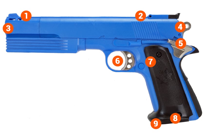 HG124 GAS Airsoft BB Pistol BL info