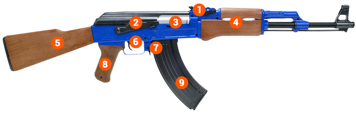 P1093 AK47G Spring BB Gun info