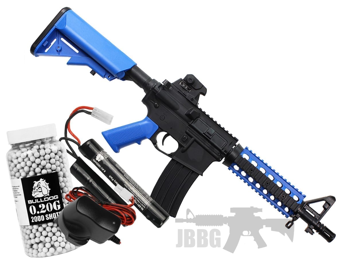 Bundle Offer Bulldog M4PI RIS CQB Airsoft Gun Starter Set Just BB Guns