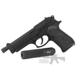 SR92 Gas Airsoft Pistol with Silencer