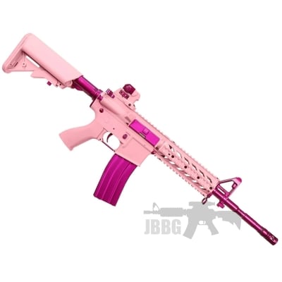 Femme Fatale FF15 Pink Raider M4 RIS AEG Airsoft Gun – Limited Edition