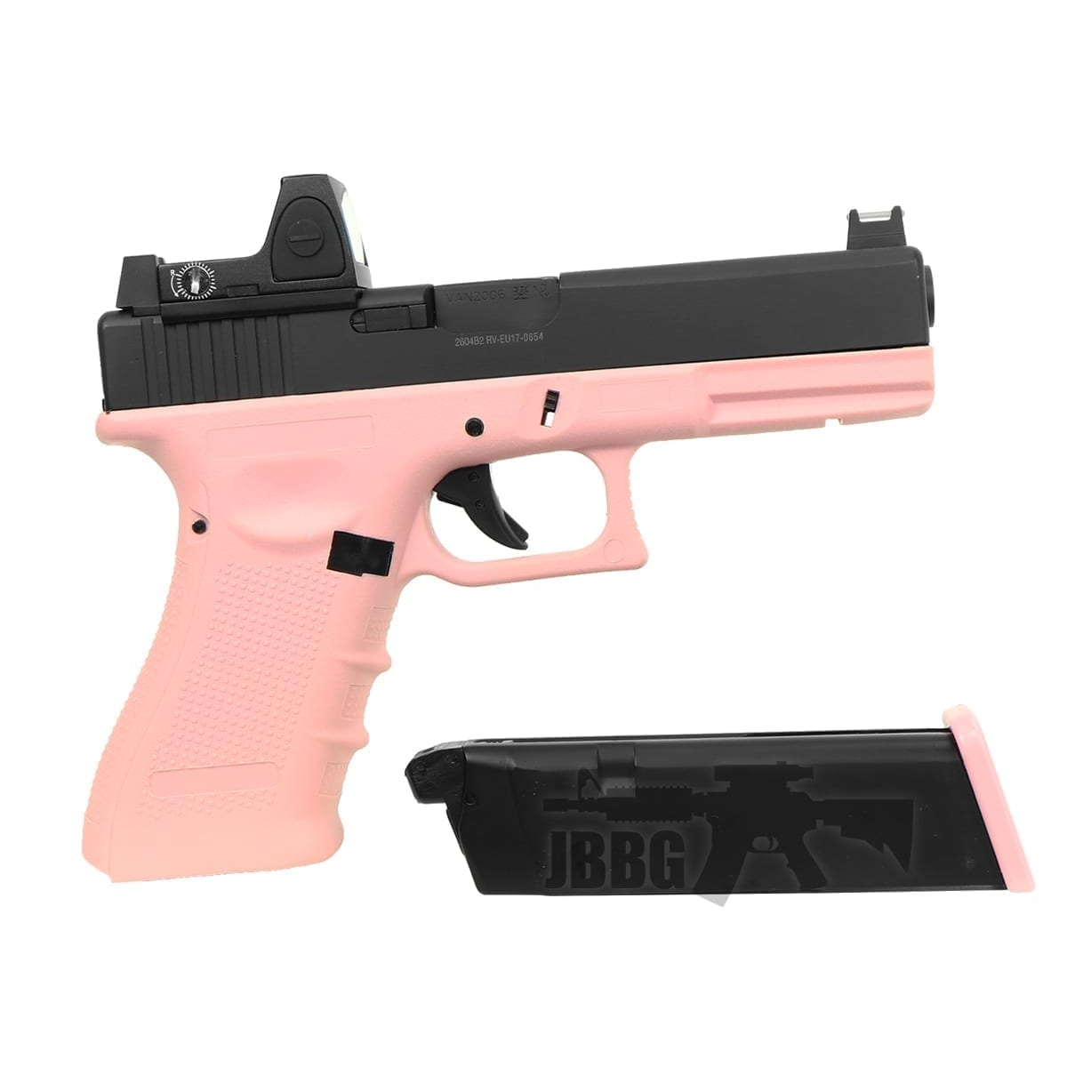 Raven EU18C Airsoft GBB Pistol Pink with BDS