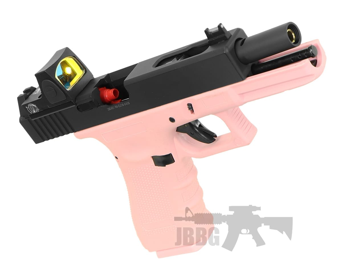 Raven EU17 Airsoft GBB Pistol Pink with BDS