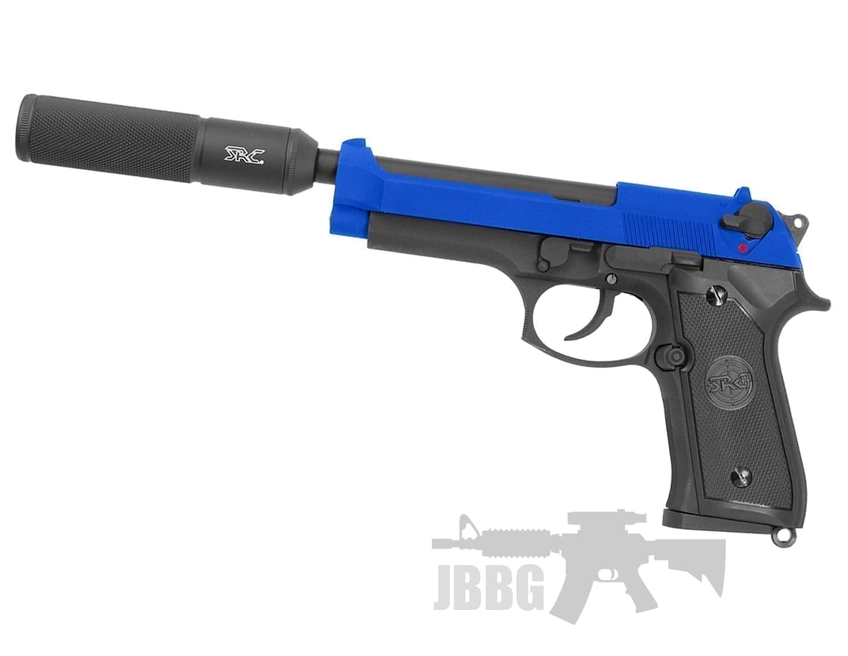 SR92 Gas Airsoft Pistol with Silencer Just BB Guns