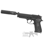 SR92 Gas Airsoft Pistol with Silencer