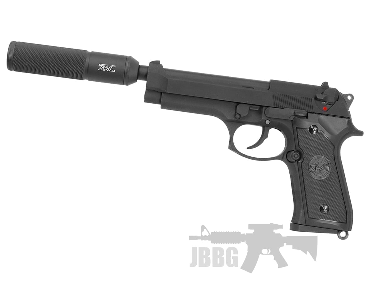 Sr92 Gas Airsoft Pistol With Silencer Just Bb Guns