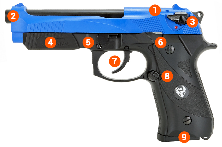 HG192 Airsoft Pistol BL gas INFO
