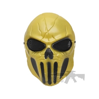 Gold Skull Skeleton Fun Face Mask