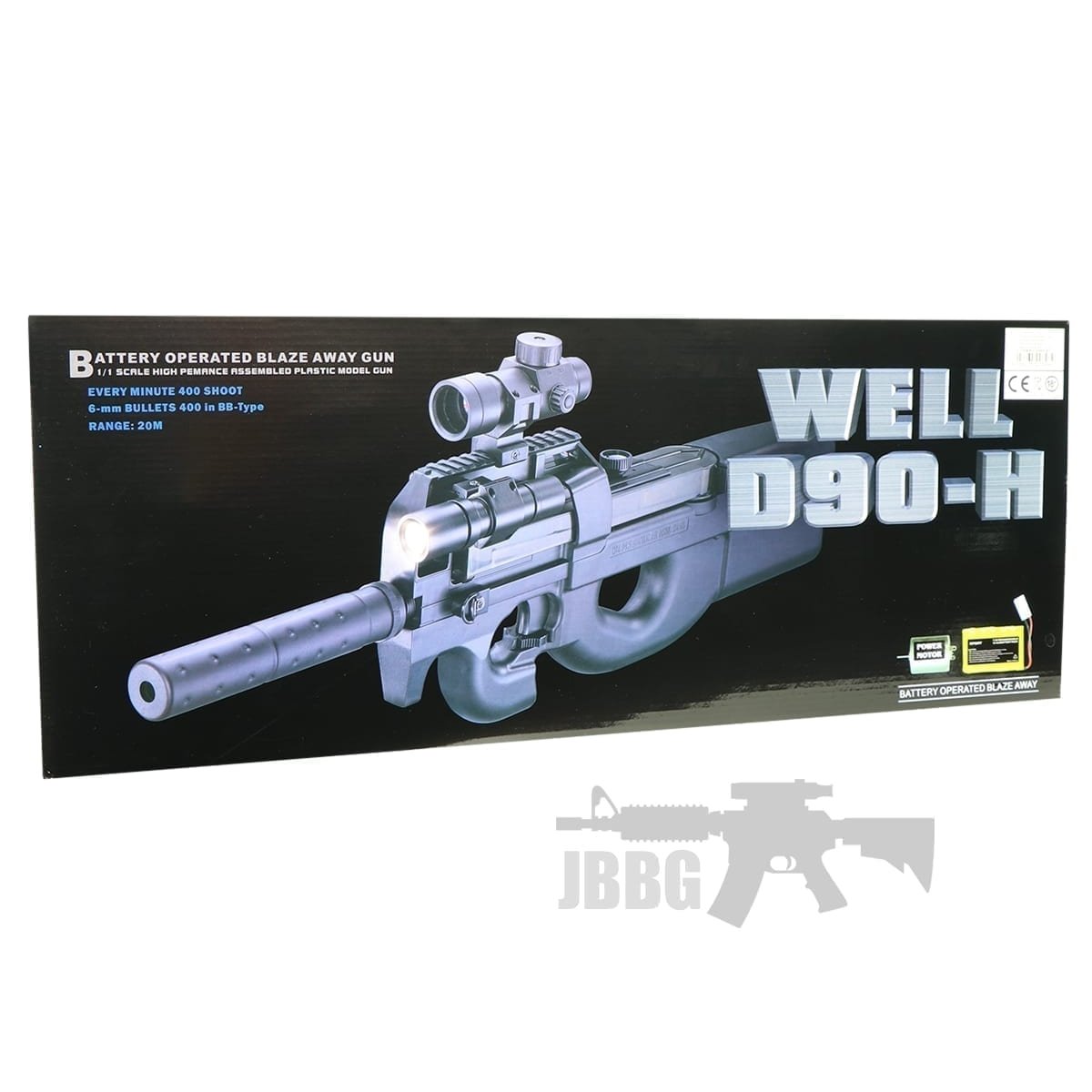 Well D90H D90 AEG Airsoft BB Gun Set