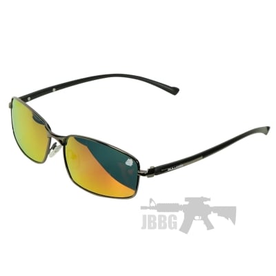 Bulldog Geomatric Sunglasses Black Red