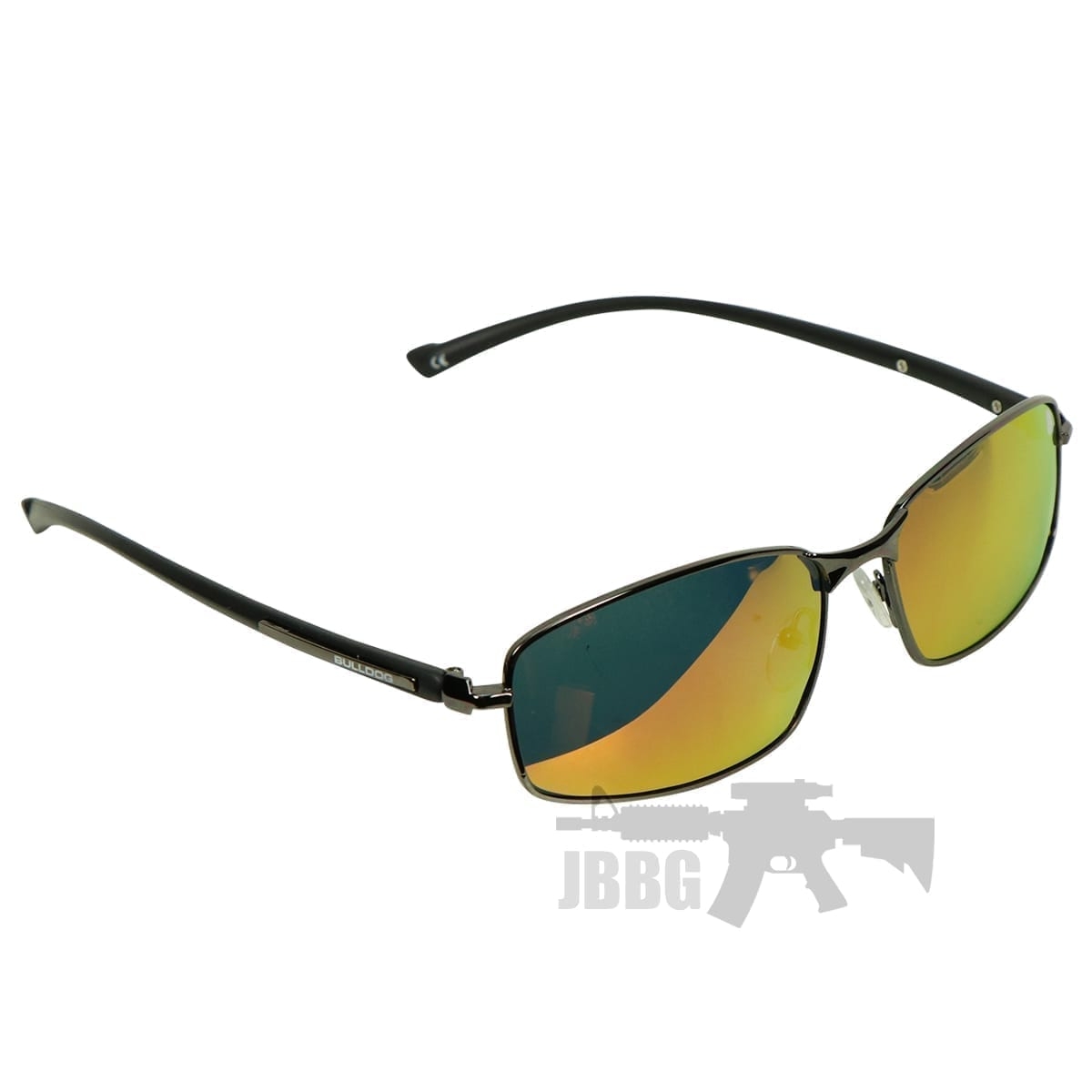 Bulldog Geomatric Sunglasses Black Red