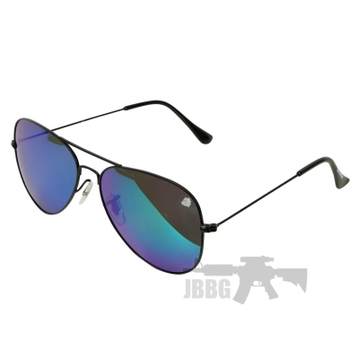 Bulldog Aviator Sunglasses Black Blue