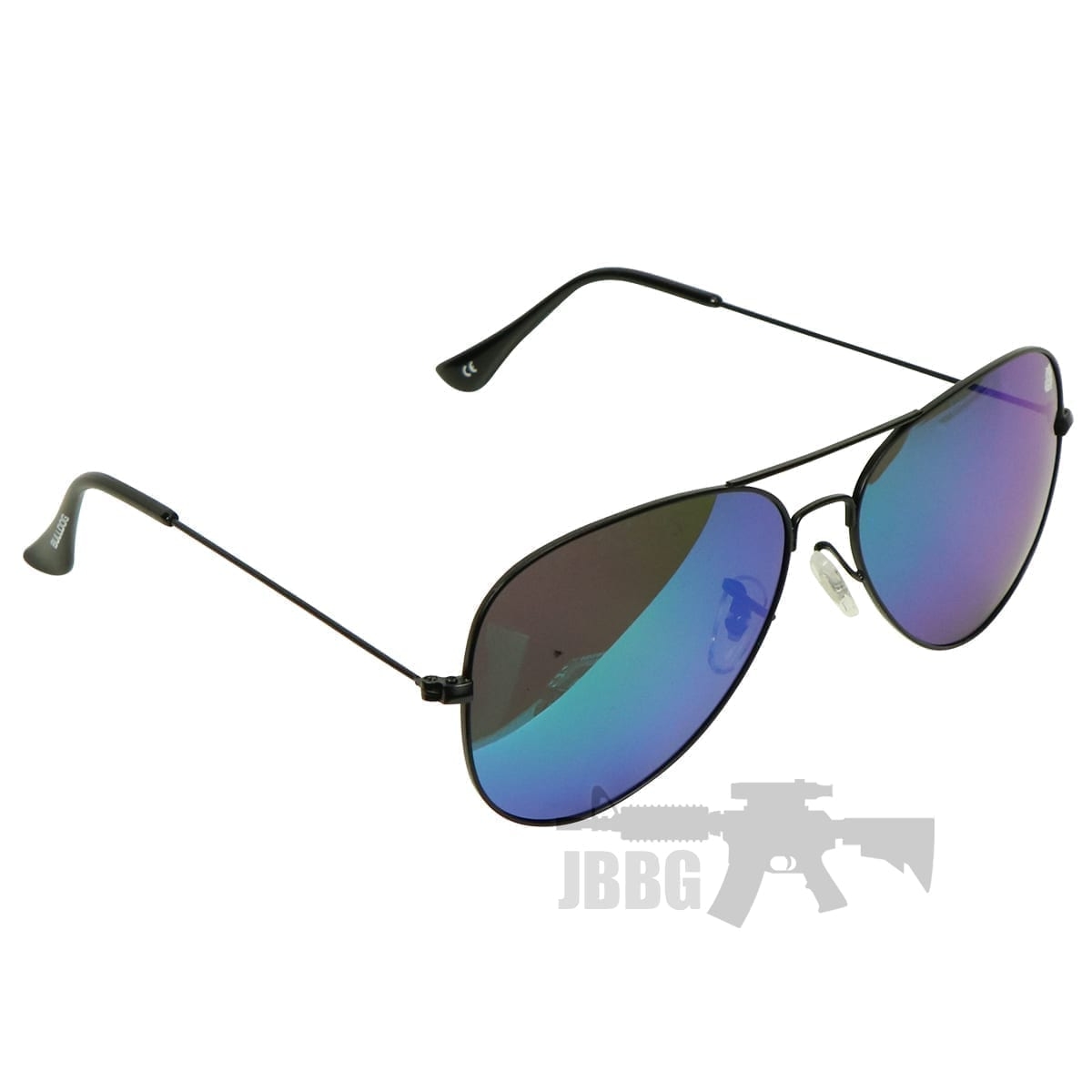 Bulldog Aviator Sunglasses Black Blue