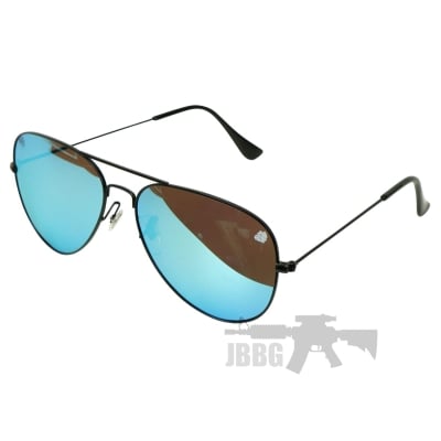 Bulldog Aviator Sunglasses Black Champagne