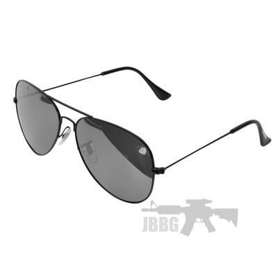 Bulldog Aviator Sunglasses Black Grey
