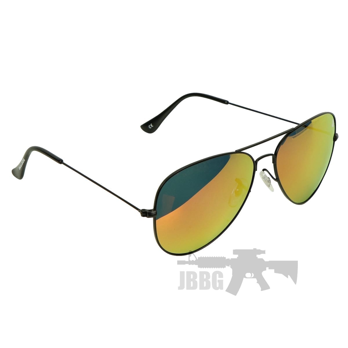 Bulldog Aviator Sunglasses Black Red