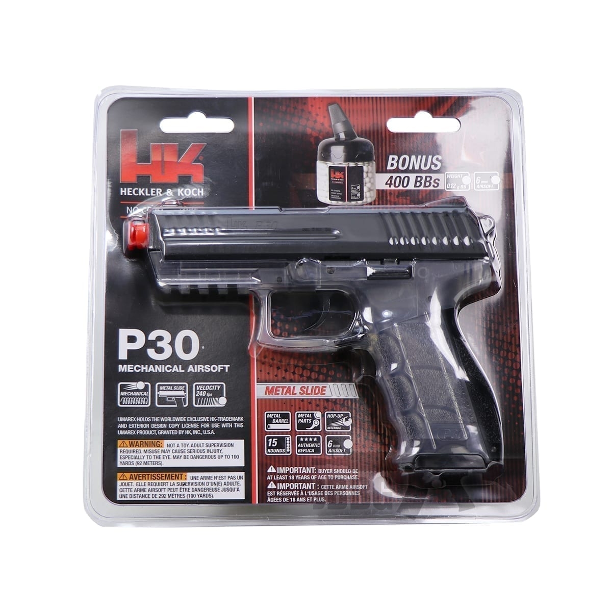 H&K P30 Spring Airsoft Pistol Just BB Guns