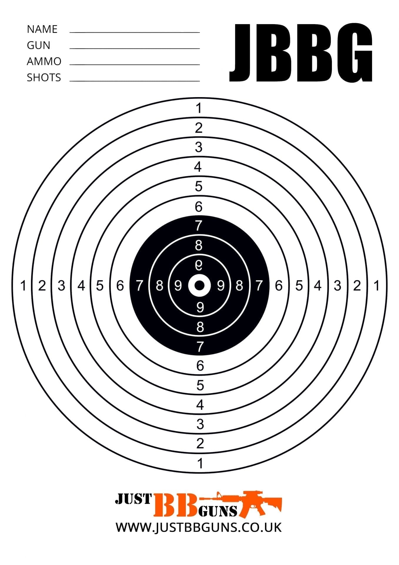 free targets just bb guns airsoft targets to download and print